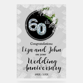 第60回ダイヤ結婚モンド記念日 アクリルサイン