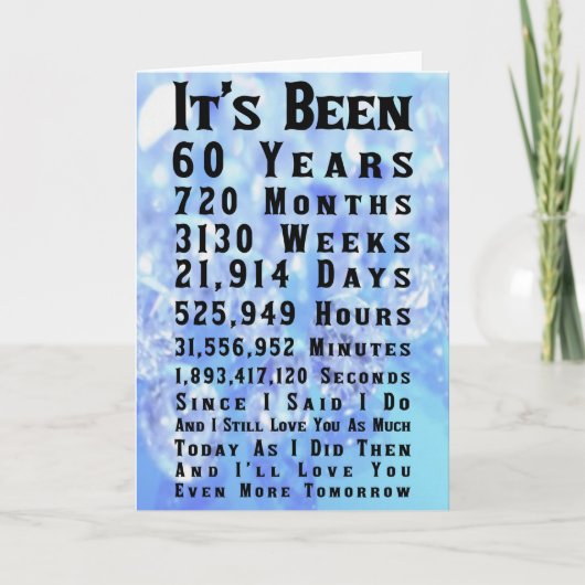 第60回ダイヤ結婚モンド記念日 カード (正面)