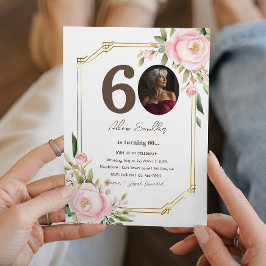 第60回バースデーパーティーとフローラ招待状 招待状