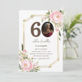 第60回バースデーパーティーとフローラ招待状 招待状 (スタンド正面)