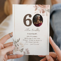 第60回バースデーパーティーと花フローラ招待状