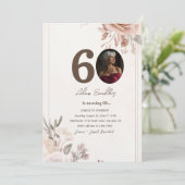 第60回バースデーパーティーと花フローラ招待状 招待状 (スタンド正面)