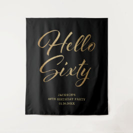 第60回バースデーパーティーのバナー タペストリー