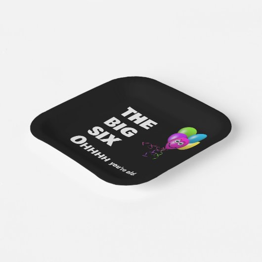 第60回バースデーパーティーのユーモア ペーパープレート (傾斜あり)