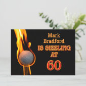 第60回バースデーパーティーの招待 – ゴルフ – Sizzling! 招待状 (スタンド正面)