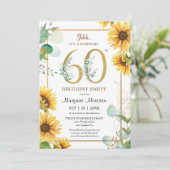第60回バースデーパーティーひまわりエレガントフローラ 招待状 (スタンド正面)