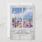 第60回バースデーパーティーへの招待，ウィ素朴ンドウ 招待状 (正面)