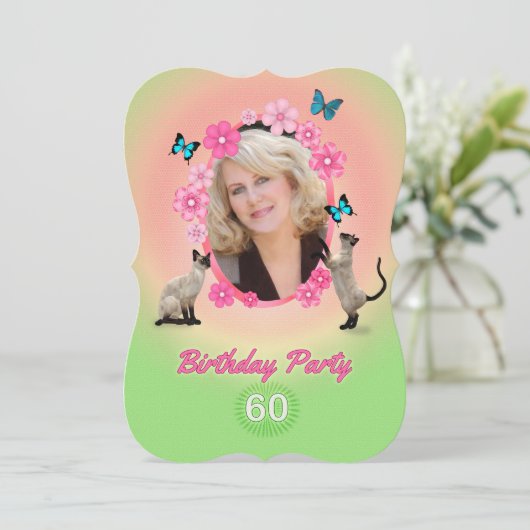 第60回バースデーパーティーへの招待 招待状 (スタンド正面)