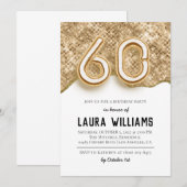 第60回バースデーパーティーへの招待 招待状 (正面/裏面)