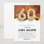 第60回バースデーパーティーへの招待 招待状 (正面/裏面)