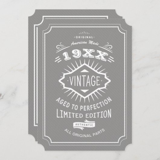 第60回バースデーパーティーカスタムカラー限定版 招待状 (正面/裏面)