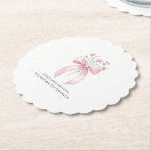 第60回バースデーパーティーカスタムコースターボウワイルドフラワー ペーパーコースター (アングル)