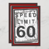 第60回バースデーパーティーグルンギースピードリミットサイン 招待状 (正面/裏面)