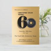 第60回バースデーパーティーシンプルのレコード 招待状 (スタンド正面)