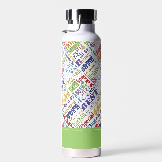 第60回バースデーパーティーパーソナライズされたプレゼント ウォーターボトル (右面)