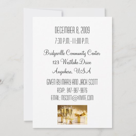 第60回バースデーパーティーパーソナライズされた招待状 招待状 (裏面)