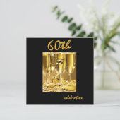 第60回バースデーパーティーパーソナライズされた招待状 招待状 (スタンド正面)