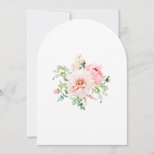 第60回バースデーパーティーピンク牡丹フローラアーチ 招待状 (裏面)