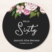 第60回バースデーパーティーフローラ ラウンドペーパーコースター (正面)