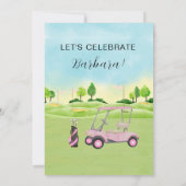 第60回バースデーパーティーレディーゴルファーテーマ招待状 招待状 (裏面)