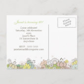 第60回バースデーパーティーレディースフラワーポストカード招待状 インビテーションポストカード (裏面)