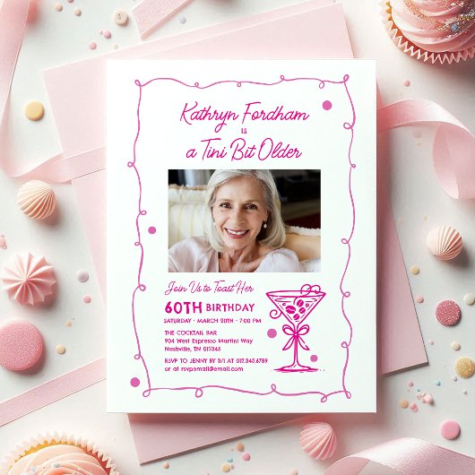 第60回バースデーパーティー写真エスプレッソ・マルティーニ 招待状