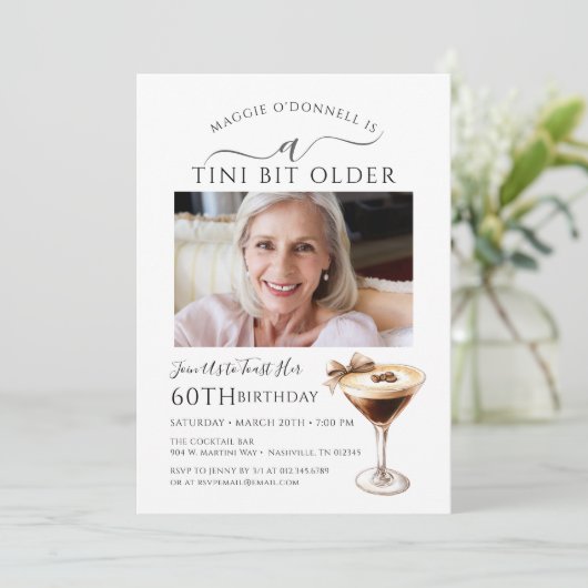 第60回バースデーパーティー写真エスプレッソ・マルティーニ 招待状 (スタンド正面)