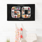 第60回バースデーパーティー写真コラージュ 横断幕 (インサイチュ)