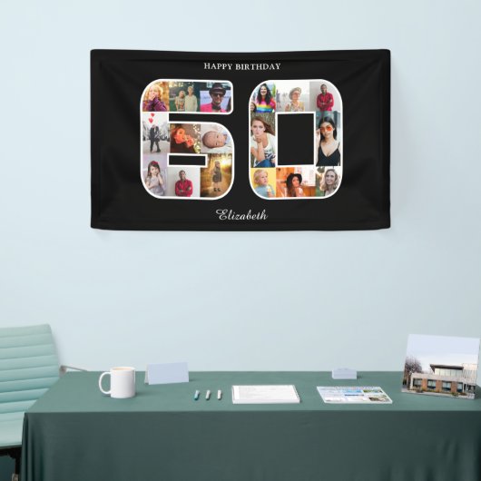 第60回バースデーパーティー写真コラージュ 横断幕 (トレードショー)