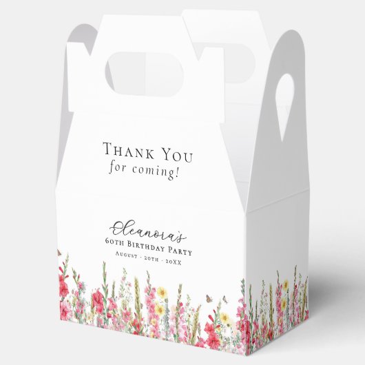 第60回バースデーパーティー威厳がある誕生月花 フェイバーボックス (オープン)