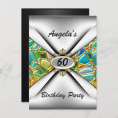 第60回バースデーパーティー招待60 招待状 (正面/裏面)
