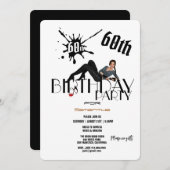 第60回バースデーパーティー教室レディユニーク 招待状 (正面/裏面)