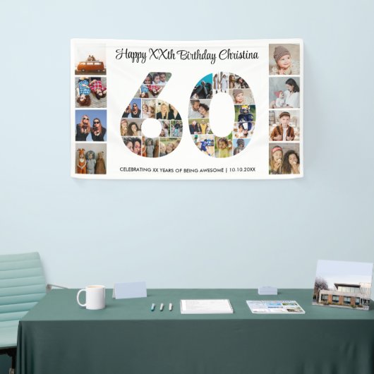 第60回バースデーパーティー第60回フォトコラージュ 横断幕 (トレードショー)