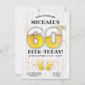 第60回ビールバースデーパーティーマイルストン招待状 招待状 (正面)