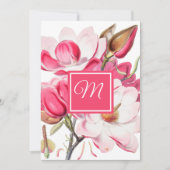 第60回フローラピンクモノグラエレガントム誕生日 招待状 (正面)