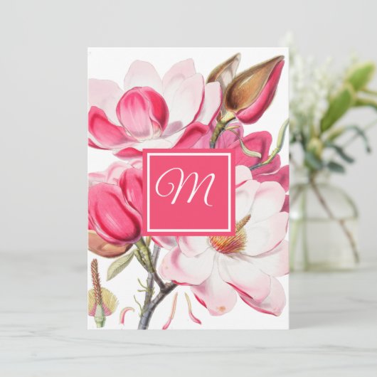 第60回フローラピンクモノグラエレガントム誕生日 招待状 (スタンド正面)