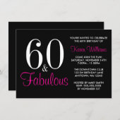 第60回ブラックピンクバースデーパーティー 招待状 (正面/裏面)