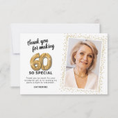 第60回モダン大人誕生日写真 サンキューカード (正面)