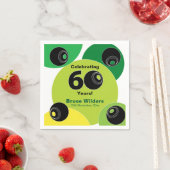 第60回ローンボウル裸足ボーリング誕生会 スタンダードカクテルナプキン (インサイチュ)