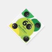 第60回ローンボウル裸足ボーリング誕生会 スタンダードカクテルナプキン (角)