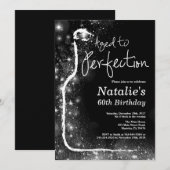 第60回ワイン誕生日招待状。完璧に老いた 招待状 (正面/裏面)