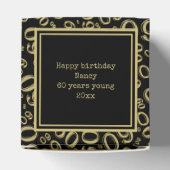 第60回写真保管 – 黒/金ゴールド番号パターン フェイバーボックス (上部)