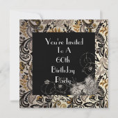 第60回女性誕生日招待状 招待状 (正面)