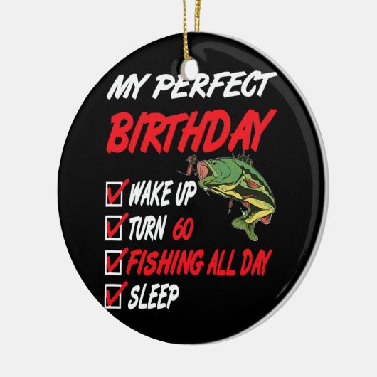 第60回完全誕生日魚釣り60歳 セラミックオーナメント (左)