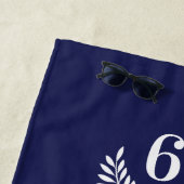 第60回年結婚海軍青リース ビーチタオル (インサイチュ)