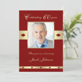 第60回生誕祭パーティー招待状ブルゴーニュ60 招待状 (スタンド正面)