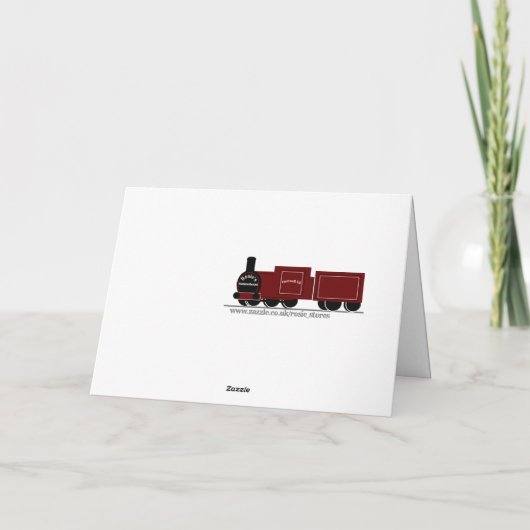 第60回蒸パーソナライズされた気列車バースデーカード カード (裏面)