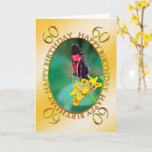 第60回蝶と花の誕生日カード カード (黄色い花)