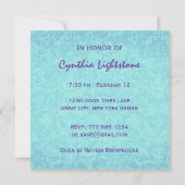 第60回誕生パーティーアクア&パープルボウM456 招待状 (裏面)