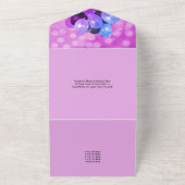 第60回誕生パーティーGlam Sparkle Glitz Purple Blue オールインワン招待状 (外側)